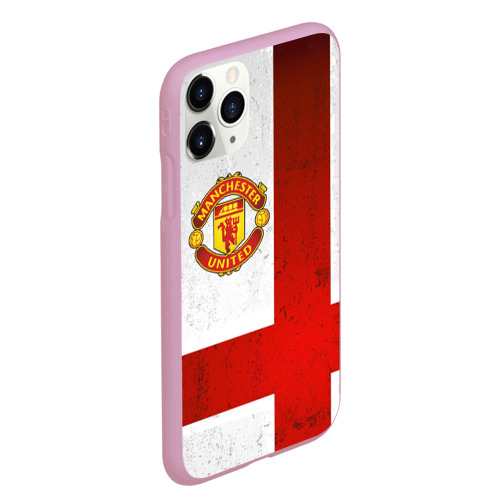 Чехол для iPhone 11 Pro Max матовый Manchester United FC, цвет розовый - фото 3