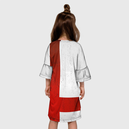 Детское платье 3D с принтом Manchester United FC, вид сзади #2