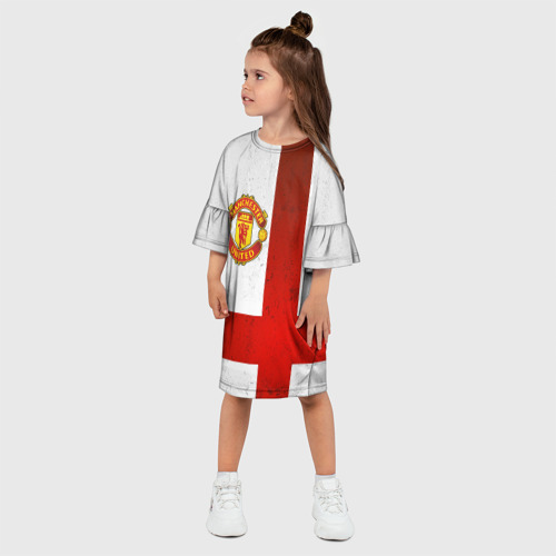 Детское платье 3D с принтом Manchester United FC, фото на моделе #1