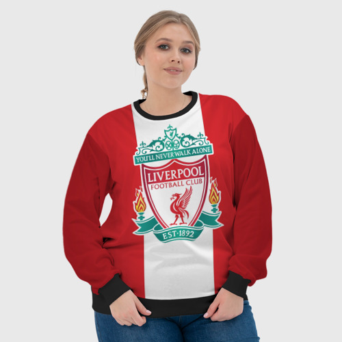 Женский свитшот 3D с принтом Liverpool FC, фото #4