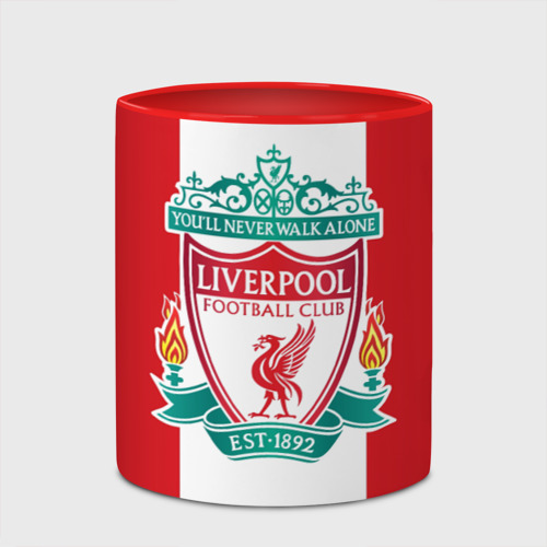 Кружка с полной запечаткой Liverpool FC, цвет белый + красный - фото 4