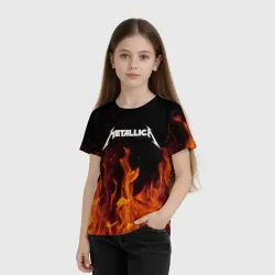 Детская футболка 3D Metallica fire - фото 2