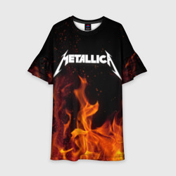 Детское платье 3D Metallica fire