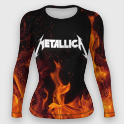 Женский рашгард 3D Metallica fire