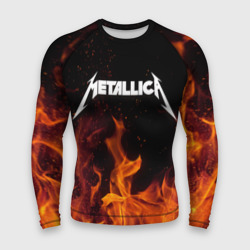 Мужской рашгард 3D Metallica fire