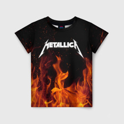 Детская футболка 3D Metallica fire