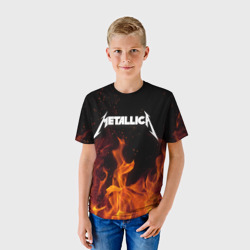 Детская футболка 3D Metallica fire - фото 2
