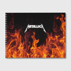 Альбом для рисования Metallica fire