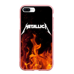 Чехол для iPhone 7Plus/8 Plus матовый Metallica fire