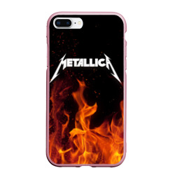 Чехол для iPhone 7Plus/8 Plus матовый Metallica fire