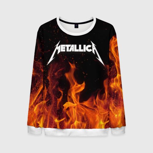 Мужской свитшот 3D Metallica fire