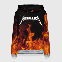 Женская толстовка 3D Metallica fire