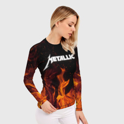 Женский рашгард 3D Metallica fire - фото 2