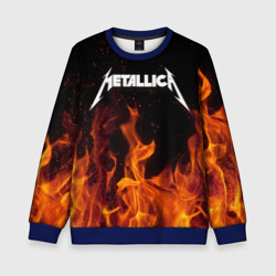 Детский свитшот 3D Metallica fire