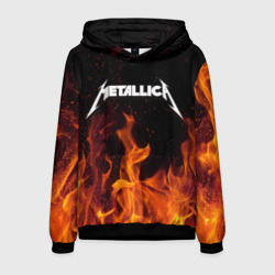 Мужская толстовка 3D Metallica fire