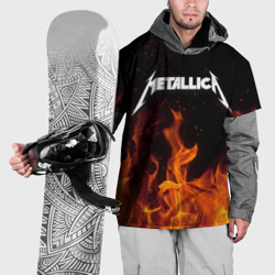 Накидка на куртку 3D Metallica fire