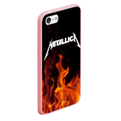 Чехол для iPhone 5/5S матовый Metallica fire - фото 2