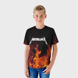 Детская футболка 3D Metallica fire - фото 2