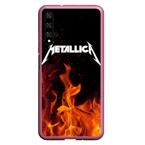 Чехол для Honor 20 Metallica fire, цвет малиновый