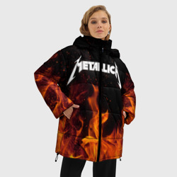 Женская зимняя куртка Oversize Metallica fire - фото 2