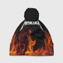 Шапка 3D c помпоном Metallica fire