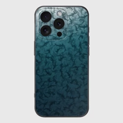 Чехол для iPhone 16 Pro силиконовый с защитой камеры Акулы-молоты