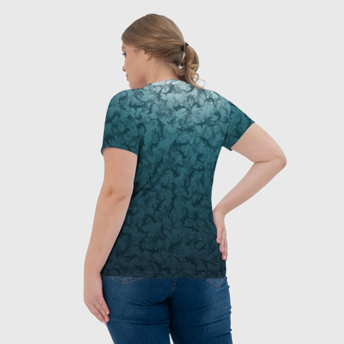 Женская футболка 3D Акулы-молоты, цвет 3D печать - фото 7