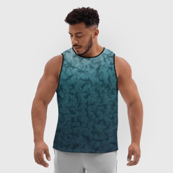 Мужская спортивная майка 3D Акулы-молоты - фото 2