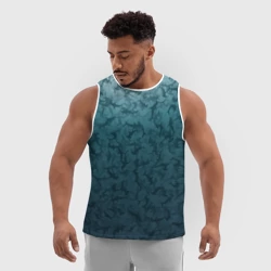 Мужская спортивная майка 3D Акулы-молоты - фото 2