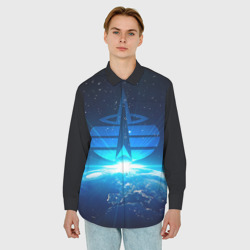 Мужская рубашка oversize 3D Космические войска - фото 2
