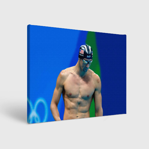 Холст прямоугольный Michael Phelps, цвет 3D печать