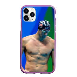 Чехол для iPhone 11 Pro Max матовый Michael Phelps
