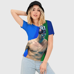 Женская футболка 3D Slim Michael Phelps - фото 2