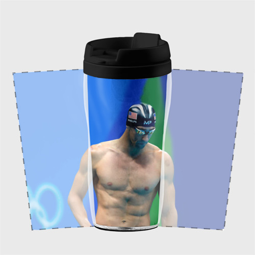 Термокружка-непроливайка Michael Phelps, цвет черный - фото 2