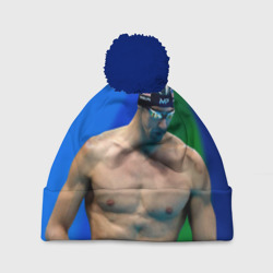 Шапка 3D c помпоном Michael Phelps