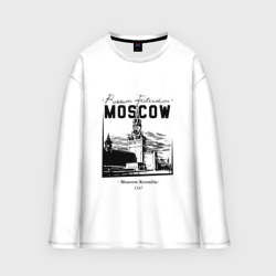 Мужской лонгслив oversize хлопок Москва, Кремль