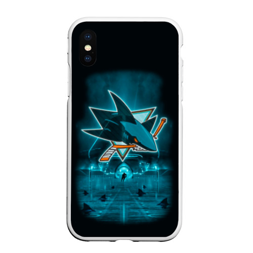 Чехол для iPhone XS Max матовый с принтом Хоккей 4, вид спереди #2