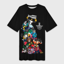 Платье-футболка 3D Хоккей 14
