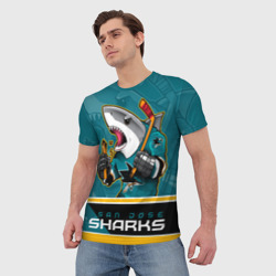 Мужская футболка 3D San Jose Sharks - фото 2