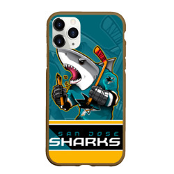 Чехол для iPhone 11 Pro Max матовый San Jose Sharks