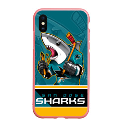 Чехол для iPhone XS Max матовый San Jose Sharks