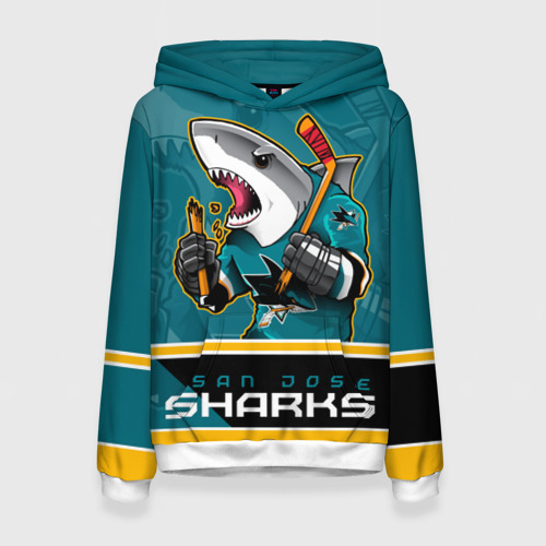 Женская толстовка с принтом San Jose Sharks, вид спереди №1