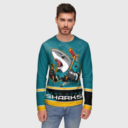 Мужской лонгслив 3D San Jose Sharks - фото 2