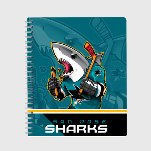 Тетрадь San Jose Sharks, цвет клетка