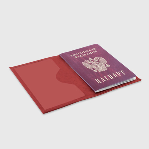 Обложка для паспорта матовая кожа San Jose Sharks, цвет красный - фото 4