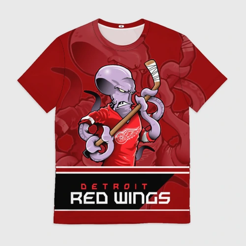 Мужская футболка 3D Detroit Red Wings