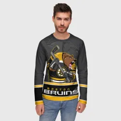 Мужской лонгслив 3D Boston Bruins - фото 3