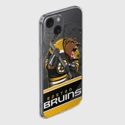 Чехол для iPhone 15 силиконовый с защитой камеры Boston Bruins - фото 2