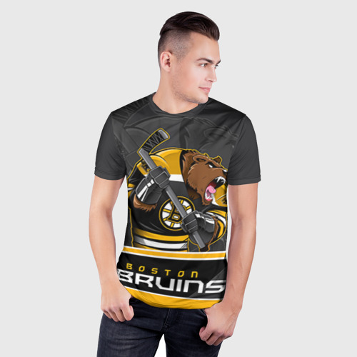 Мужская футболка 3D Slim Boston Bruins, цвет 3D печать - фото 3