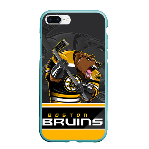 Чехол для iPhone 7Plus/8 Plus матовый Boston Bruins, цвет мятный